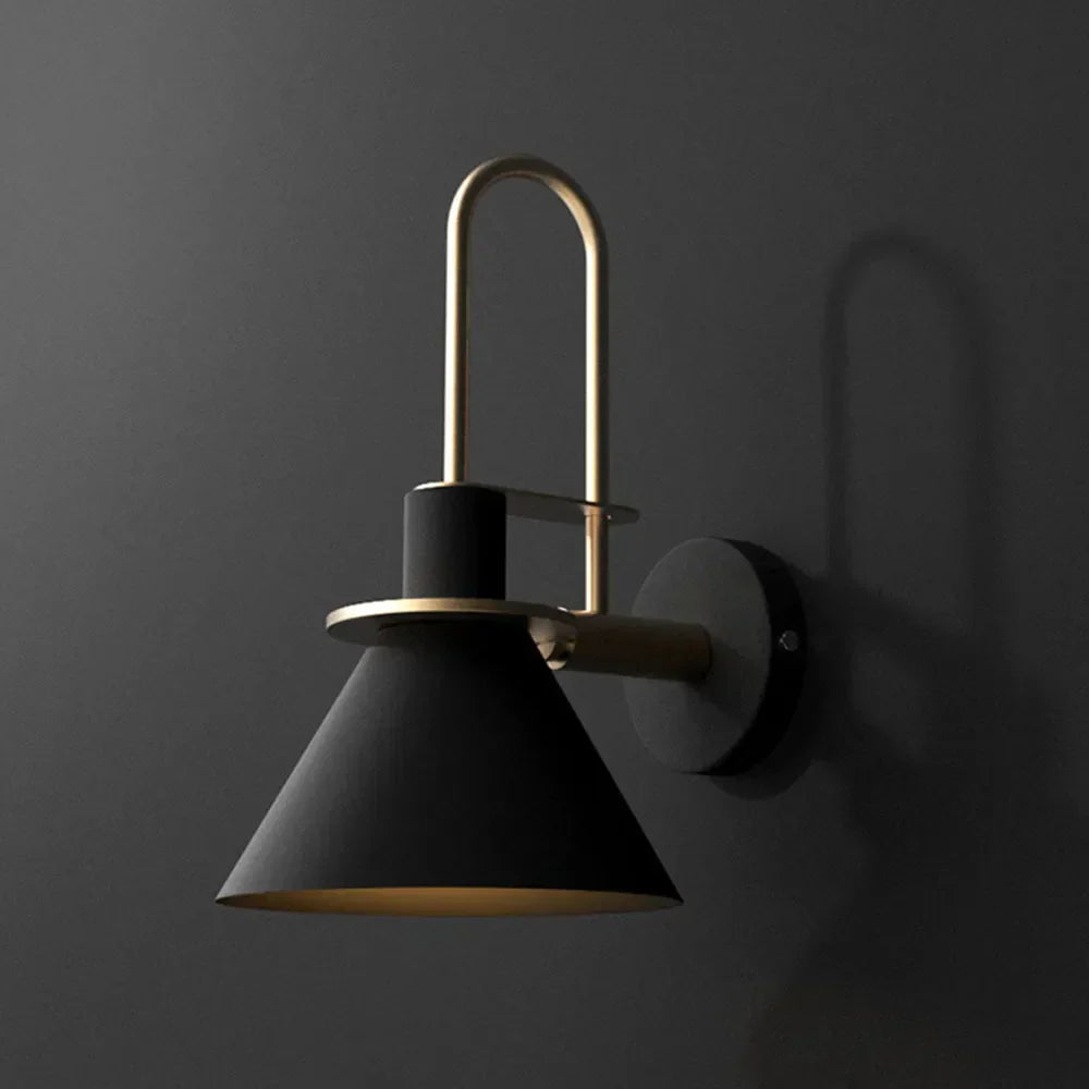 Valentina Vintage Horn Shape Metal Wall Lamp, Living room/Bedroom/Bathroom | ventumra