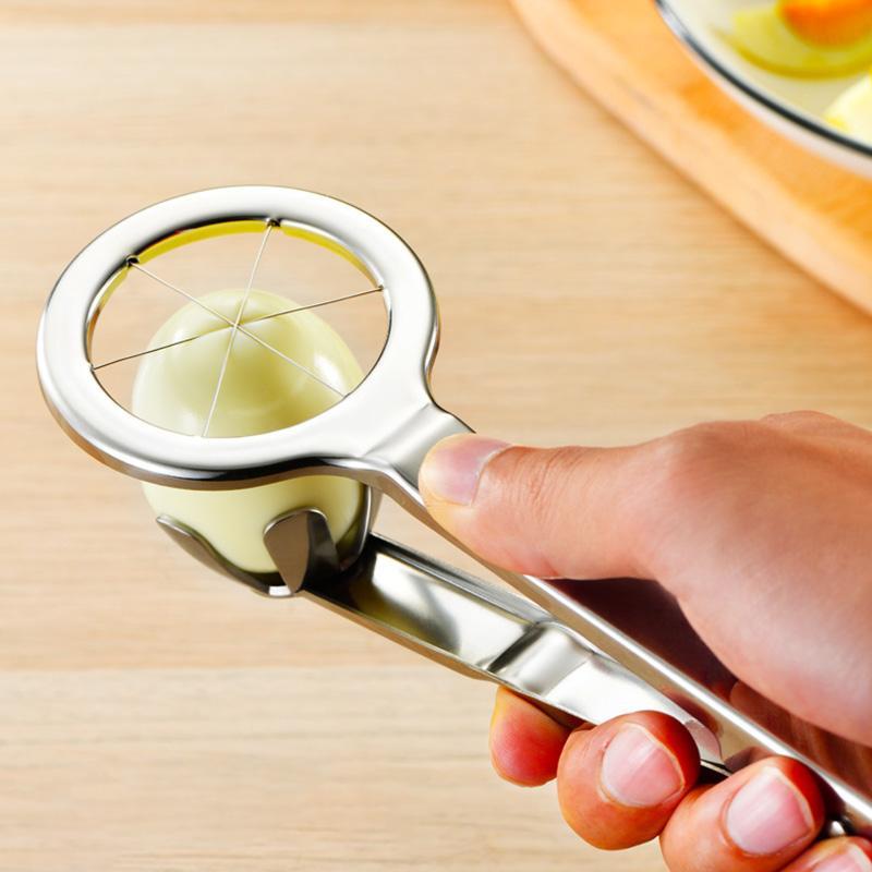 SmartSlice Stainless Steel Egg Separator — Precise 6-Piece Slices