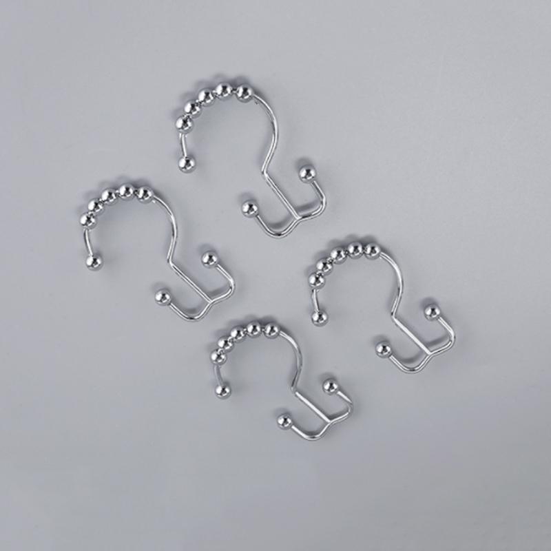 AquaGlide Stainless Steel Shower Hooks, 12-Pack — Ball Bearing
