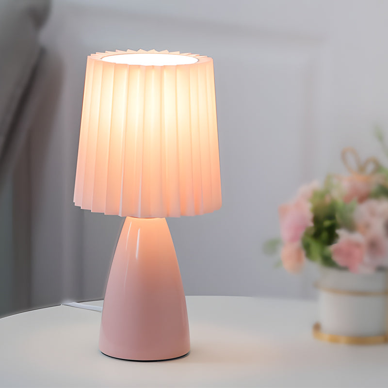 Aurelle | Glass Base Dimmable Desk Lamp With USB Port