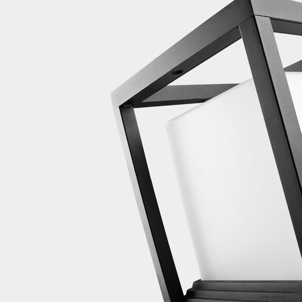 Ray Modern Rectangular Metal Outdoor Lamps, Black | ventumra
