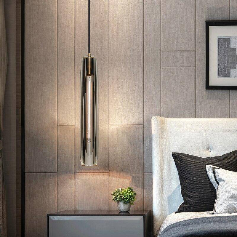 June Brass Designer Glass Pendant Lamp Smoky | ventumra