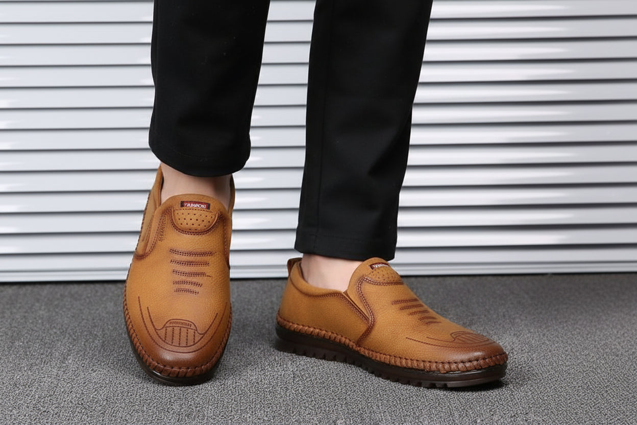 Mocassins en Cuir Véritable - Confort Souple