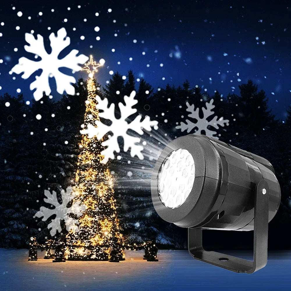 Snowflake Magic LED Projector — USB Powered, Weatherproof