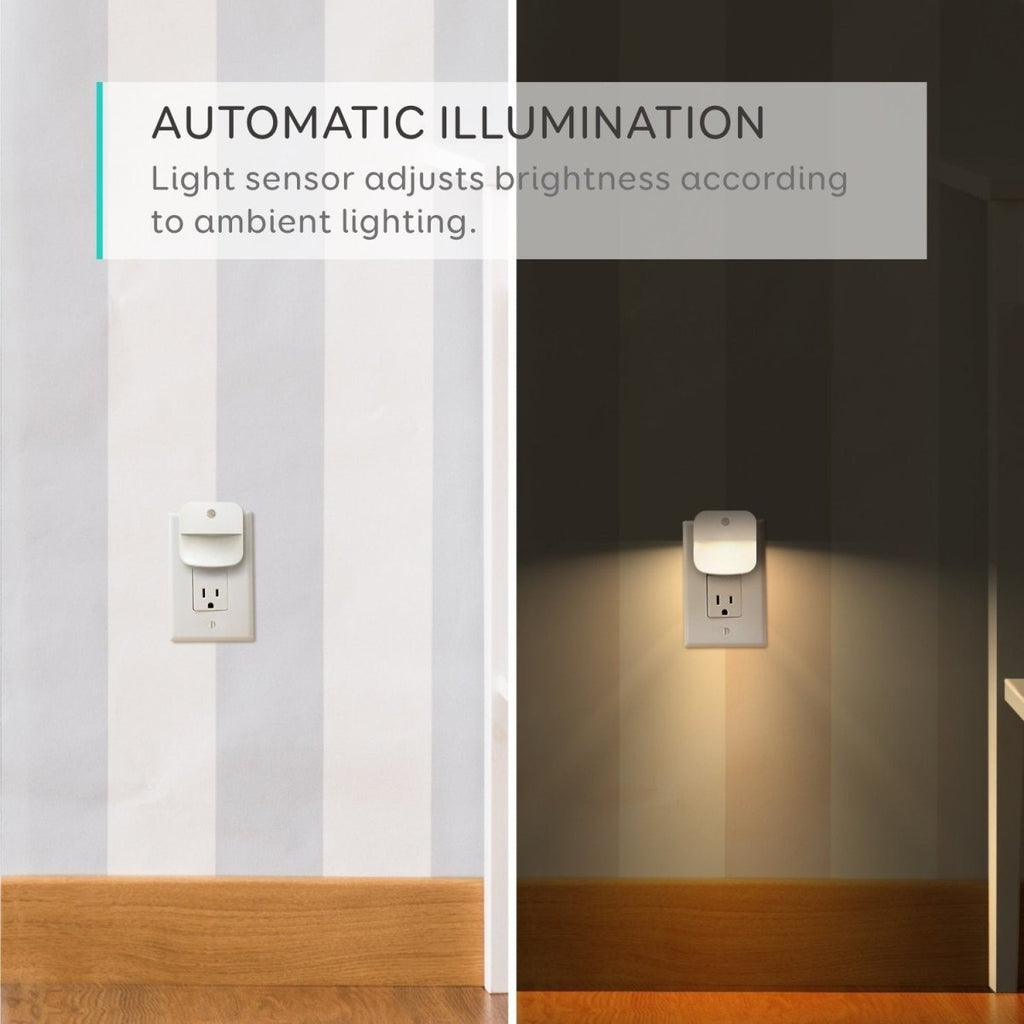 LumaNest 6-Pack Plug-In Night Lights — Automatic Light Sensor, Energy Saving