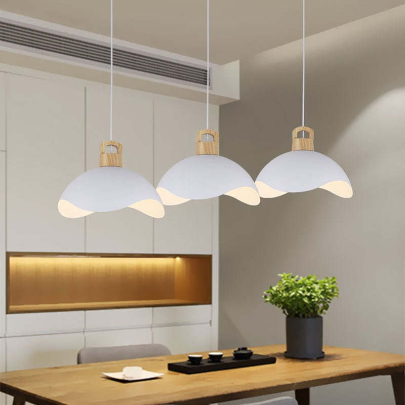 Valentina Colorful Shade Single Pendant Lights, Wood & Metal | ventumra