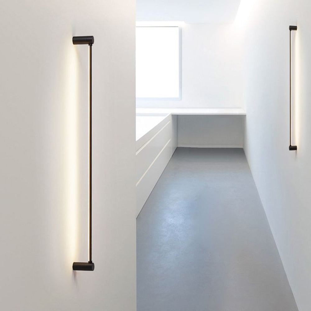 Arisha Minimalist Linear Flush Mount Ceiling Light, Black, Hallway | ventumra