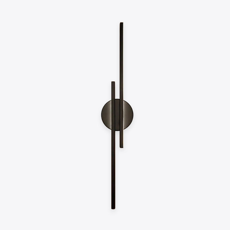 Elgo Modern Nordic Disc/Linear Metal LED Wall Lamp, Black/White - Neutralighting