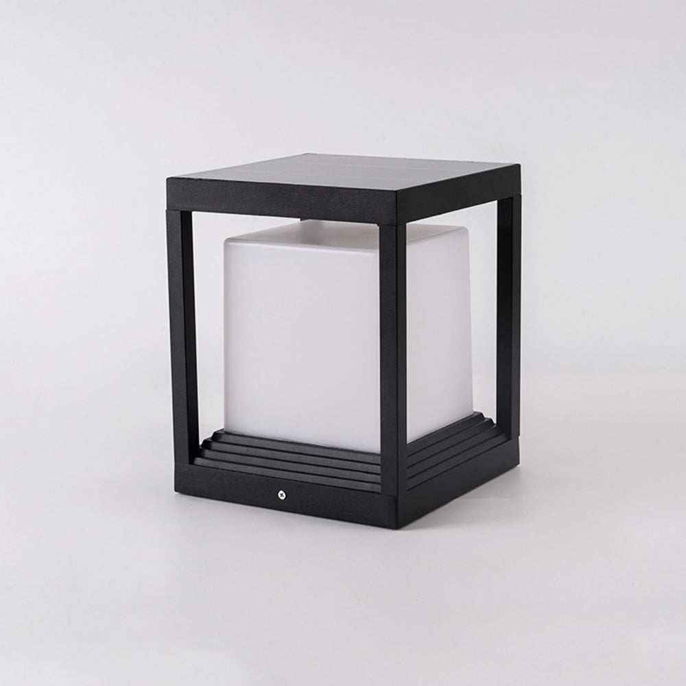 Ray Modern Rectangular Metal Outdoor Lamps, Black | ventumra