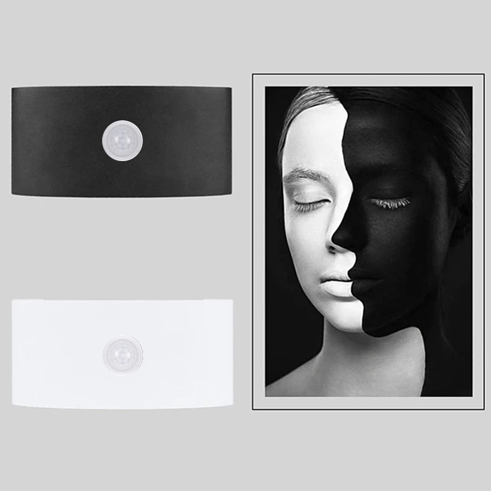 Ray Modern Simple Metal/ Fixtures Up And Down LED Light Wall Lamp, Black/White | ventumra