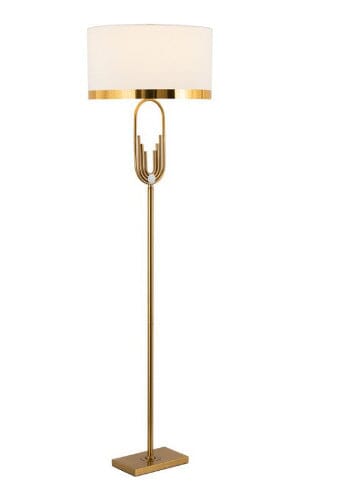 ElaraLux Golden Art Deco Floor Lamp | Modern Floor Light