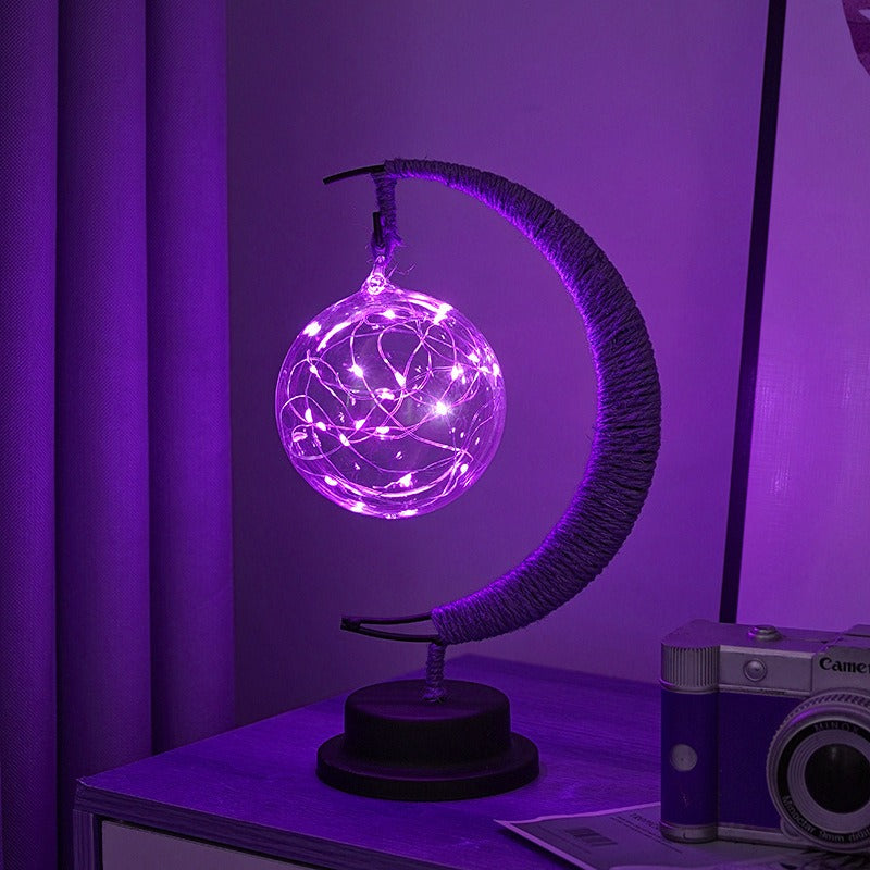 Aurelle | Warm Glass Moon Lamp for Soft Ambient Lighting