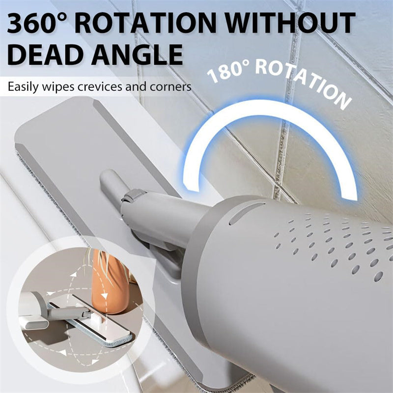 Compact Self-Cleaning Mop with Quick-Dry Slider System