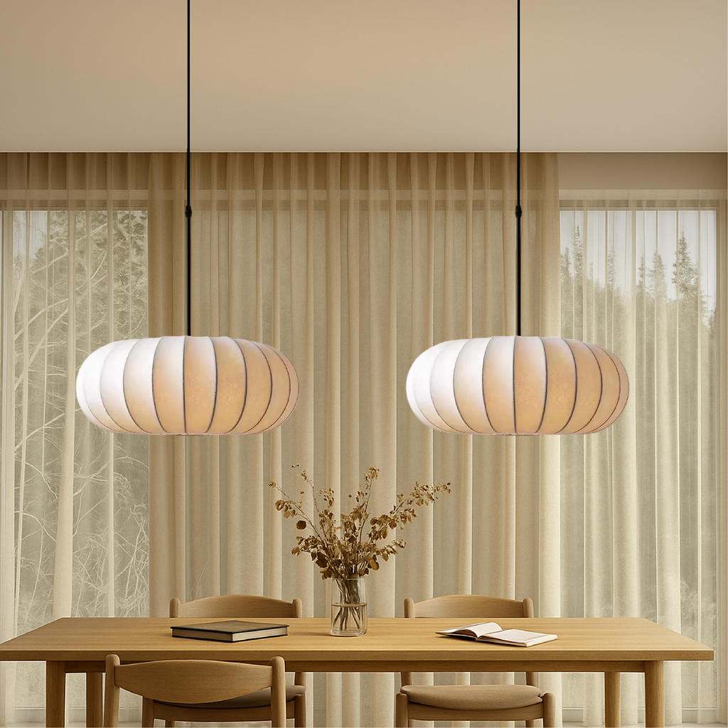 Japandi Ribbed Pendant Light | Ventumra
