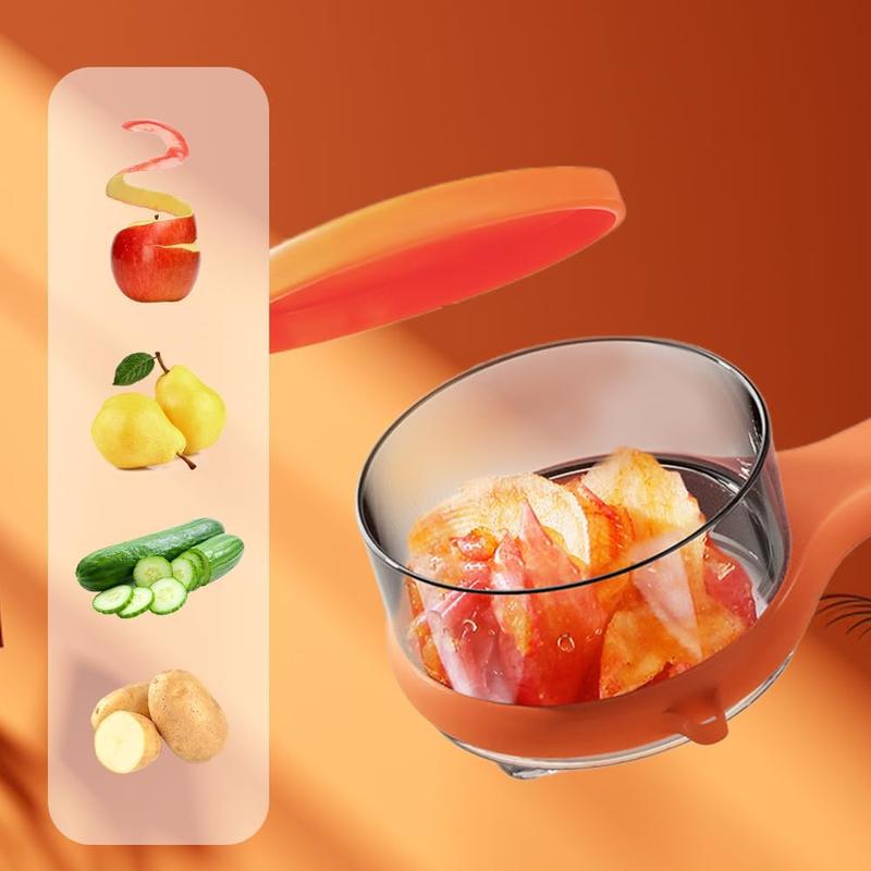 Stainless Steel Peeler with Integrated Peel Collection Container