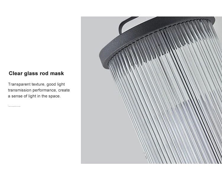 LumaVerde Outdoor Lantern Lamp Waterproof With Ribbed Glass