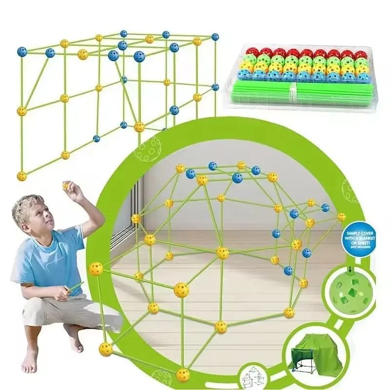 DreamForge kreativt tält — byggset med sammankopplingsbara anslutningar