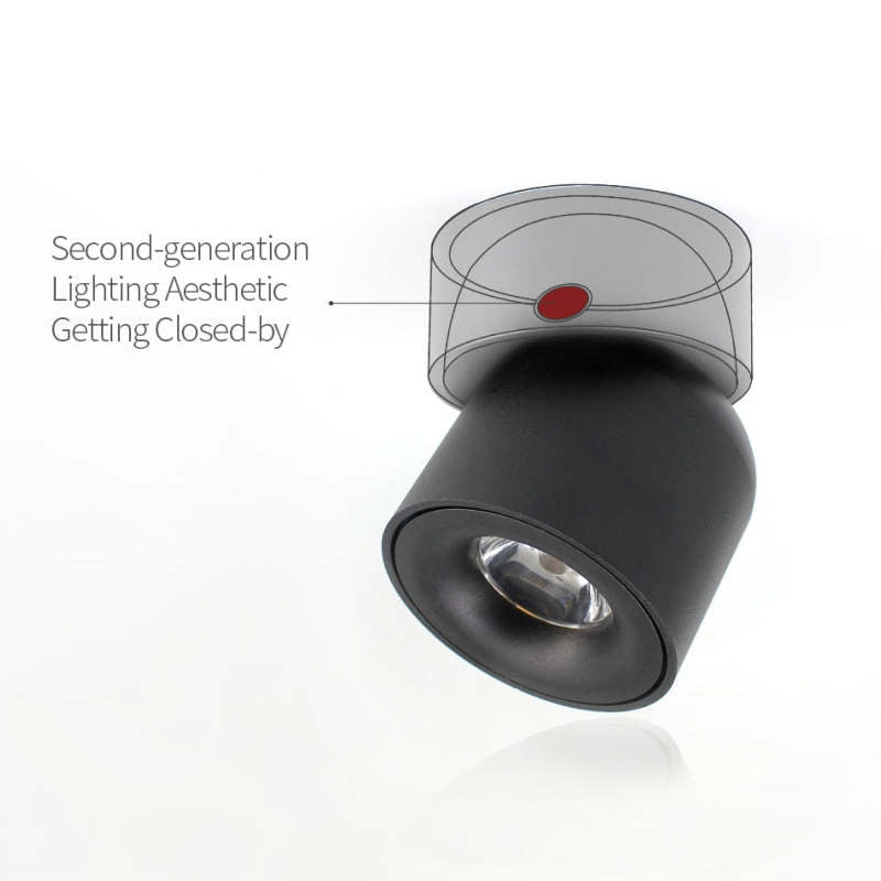 Kilo Spotlight Modern LED Flush Mount Ceiling Light, Black/White | ventumra