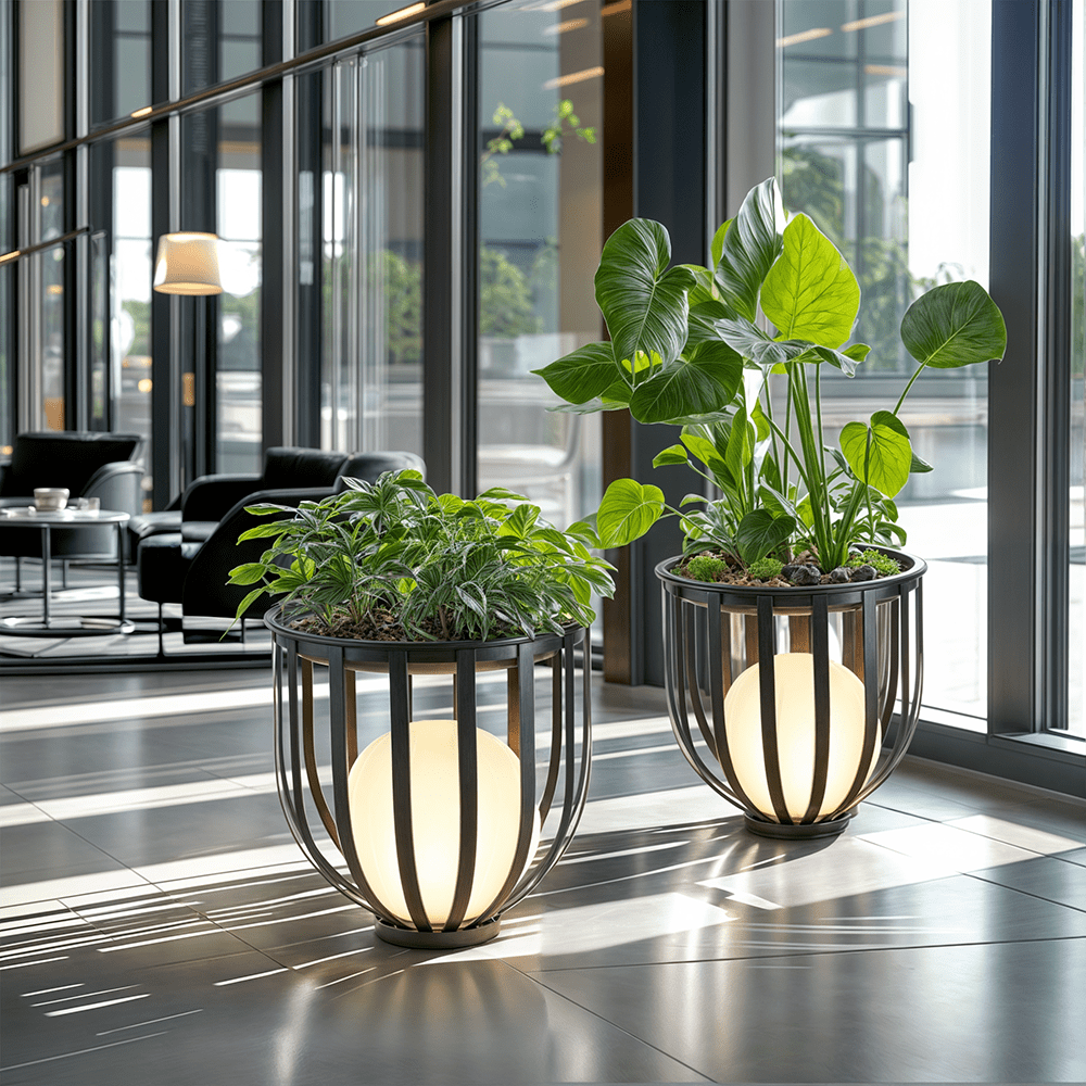 SylvaGlow | Waterproof Solar Flower Pot Lamp for Outdoors