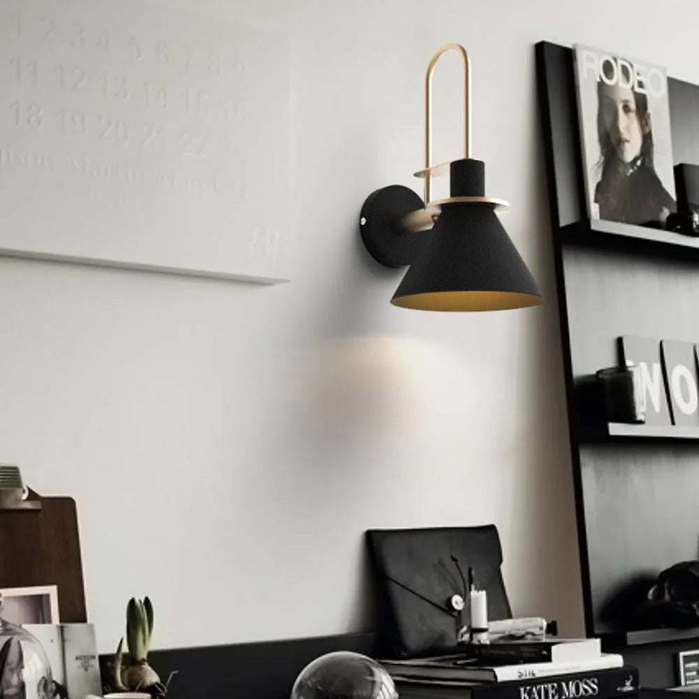 Valentina Vintage Horn Shape Metal Wall Lamp, Living room/Bedroom/Bathroom | ventumra