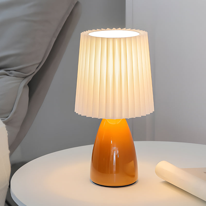 Aurelle | Glass Base Dimmable Desk Lamp With USB Port