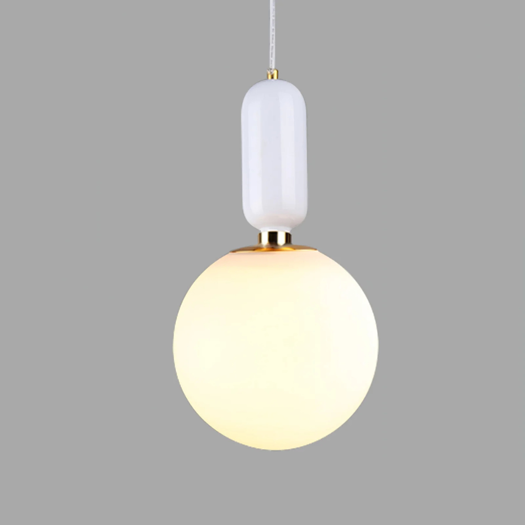 Novae Glass Globe Chandelier Modern Pendant for Dining and Living Areas
