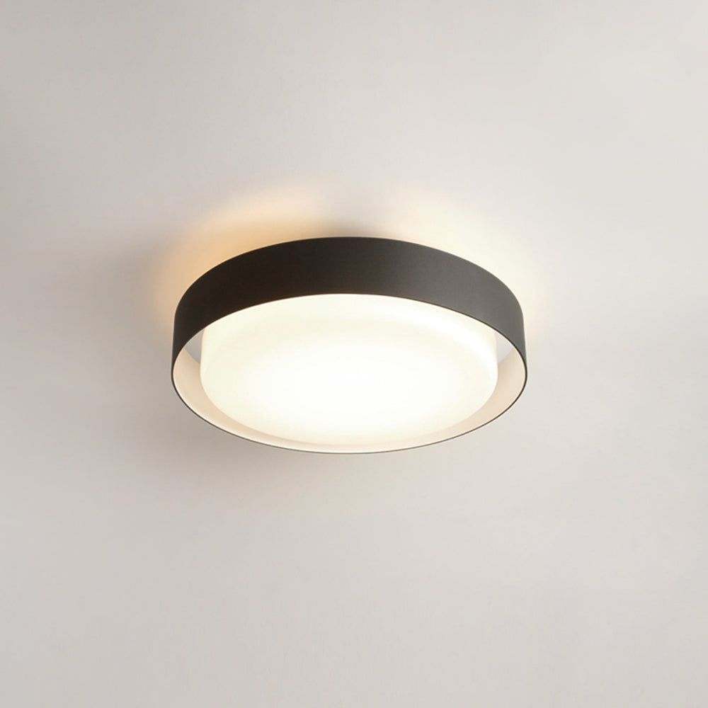 Ray Modern Round Flush Mount Ceiling Light, Metal/, White/Black | ventumra