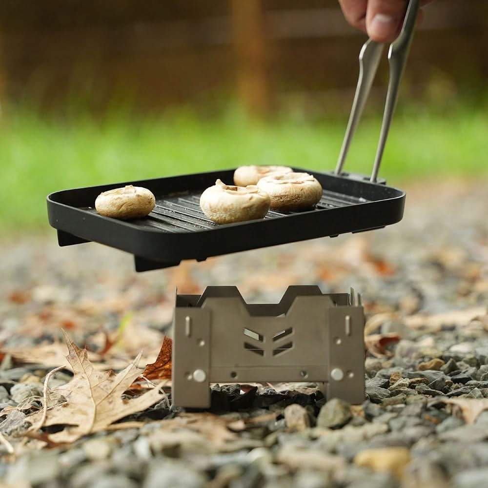 TrailForge Portable Mini Grill Plate Set — Outdoor Cooking Kit