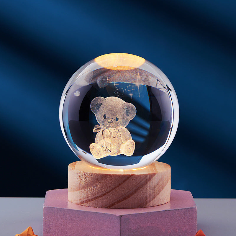 LumaOrb Elegant Ambient 3D Night Lamp For Bedroom Decor