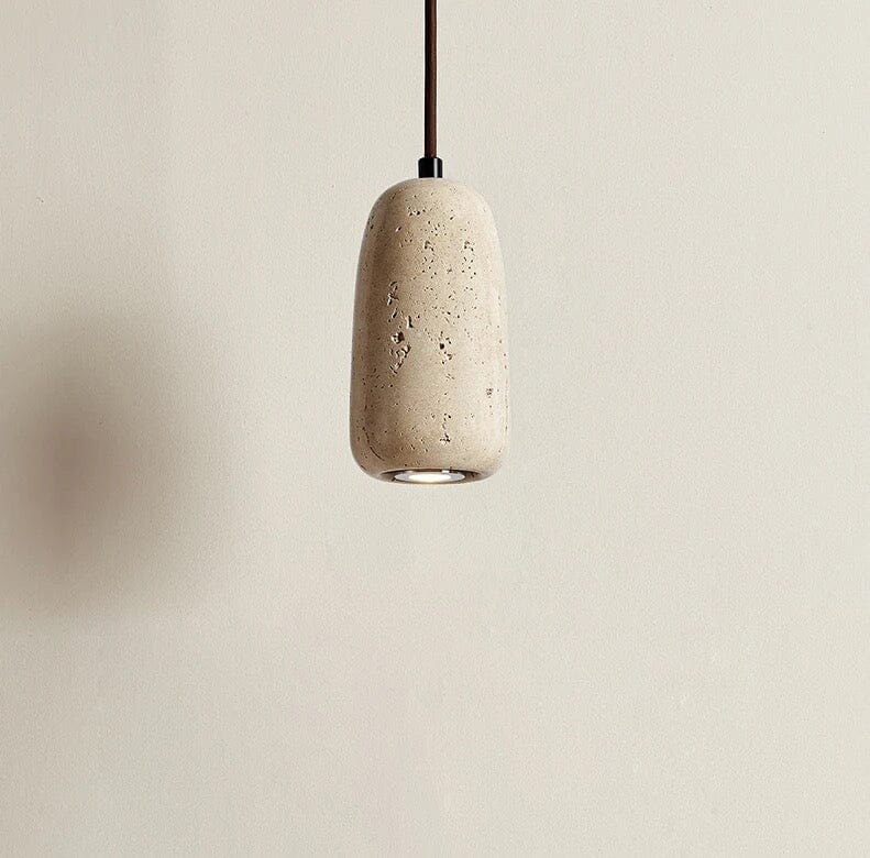 Ardent Travertine Cement Pendant Light With Wabi Studio Style