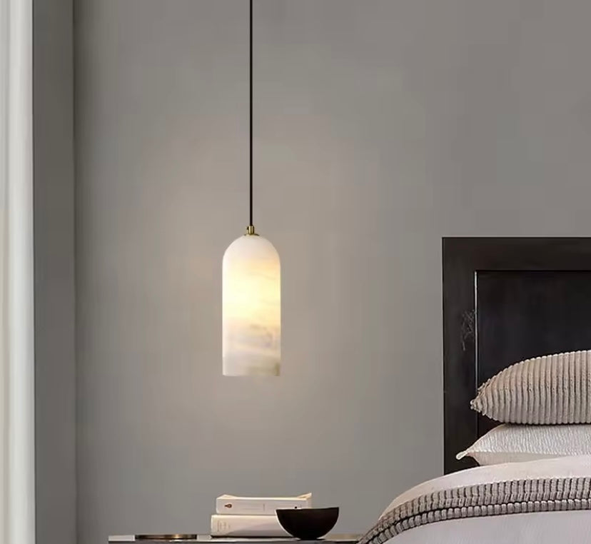 Luna Marble Pendant Light With Copper Accents Timeless Glow