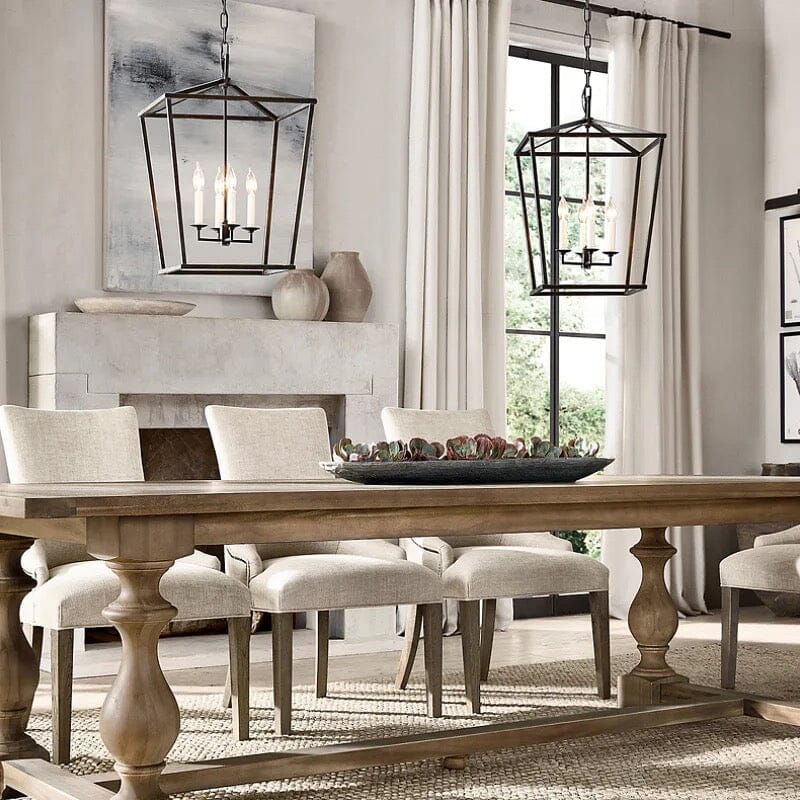 Asteron Retro Candle Cage Pendant Light for Dining Rooms