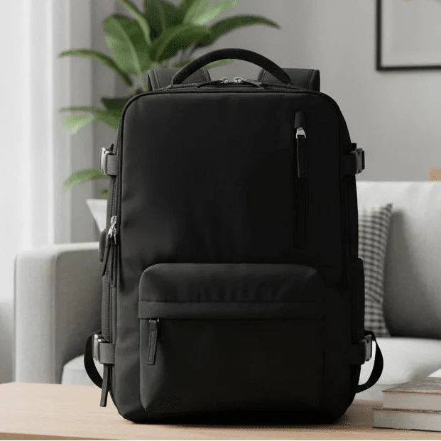 Structured Laptop Backpack — Spacious Main Compartment, 43 by 30 by 20 cm Dimensions