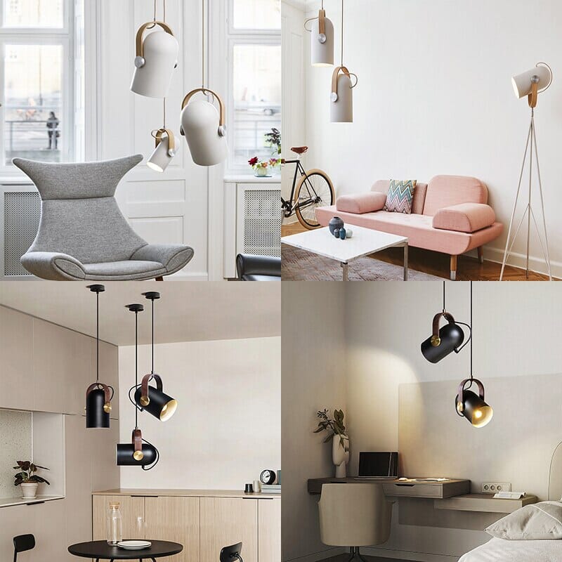 NovaLume Rotatable Pendant Lights With Adjustable Metal Spotlights