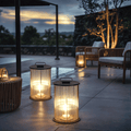 LumaVerde Outdoor Lantern Lamp Waterproof With Ribbed Glass