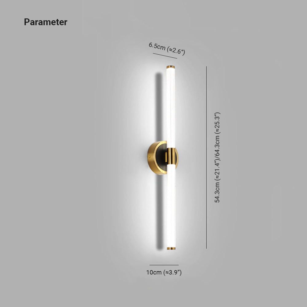 Arisha Designer lineaire spiegel-wandlamp voor boven de wastafel | ventumra