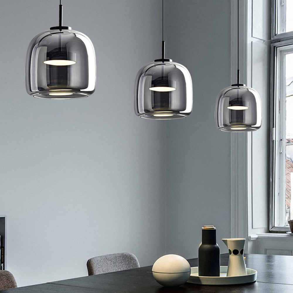June Morden Glass Pendant Light Clear/Smoky/Amber | ventumra
