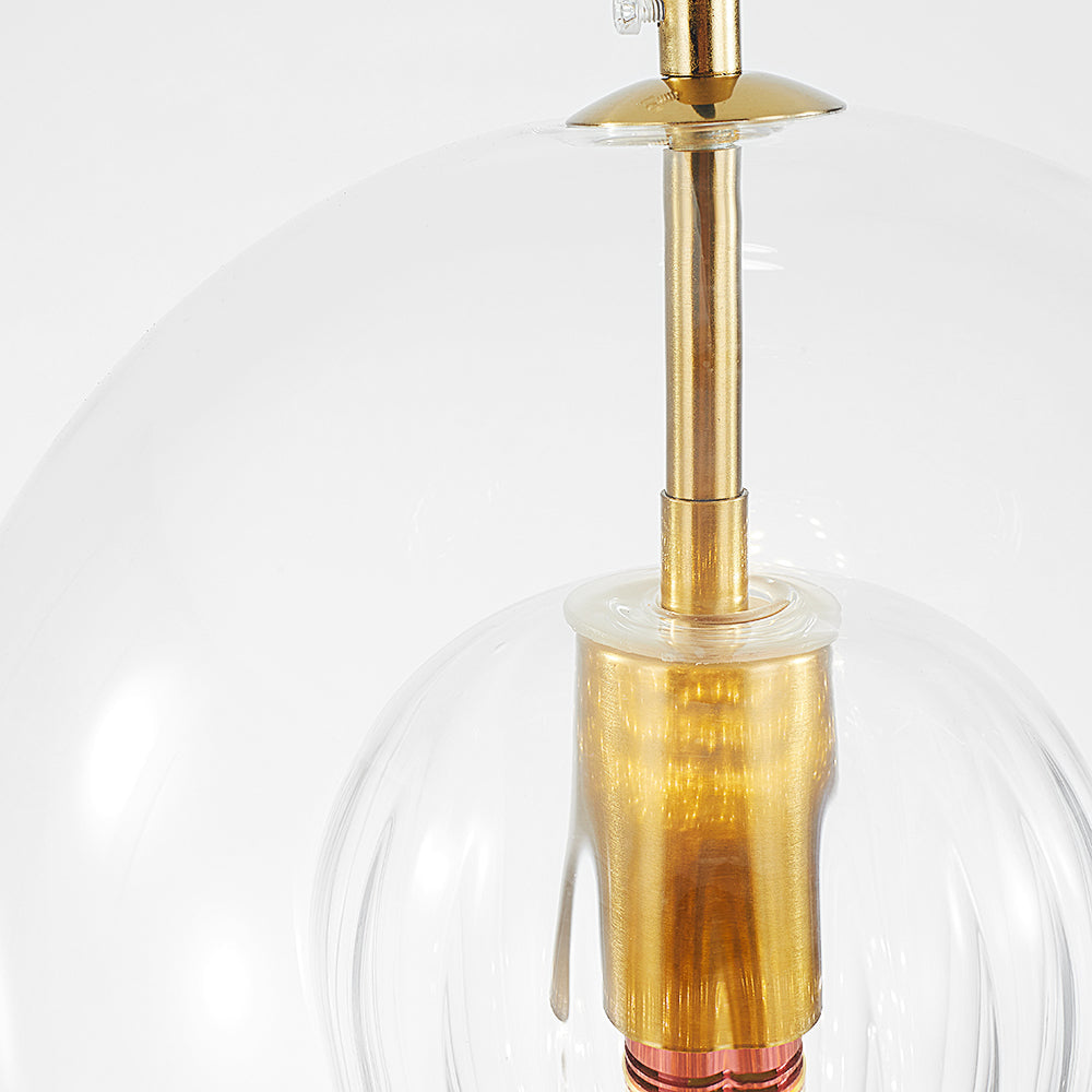June Glass Globe Pendant Light Clear &Amber | ventumra