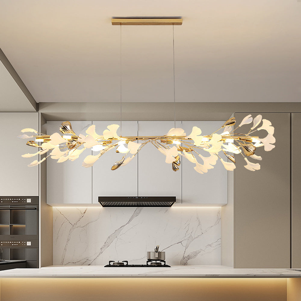 Olivia  Modern Art Deco Metal & Ceramic Chandelier, Gold | ventumra