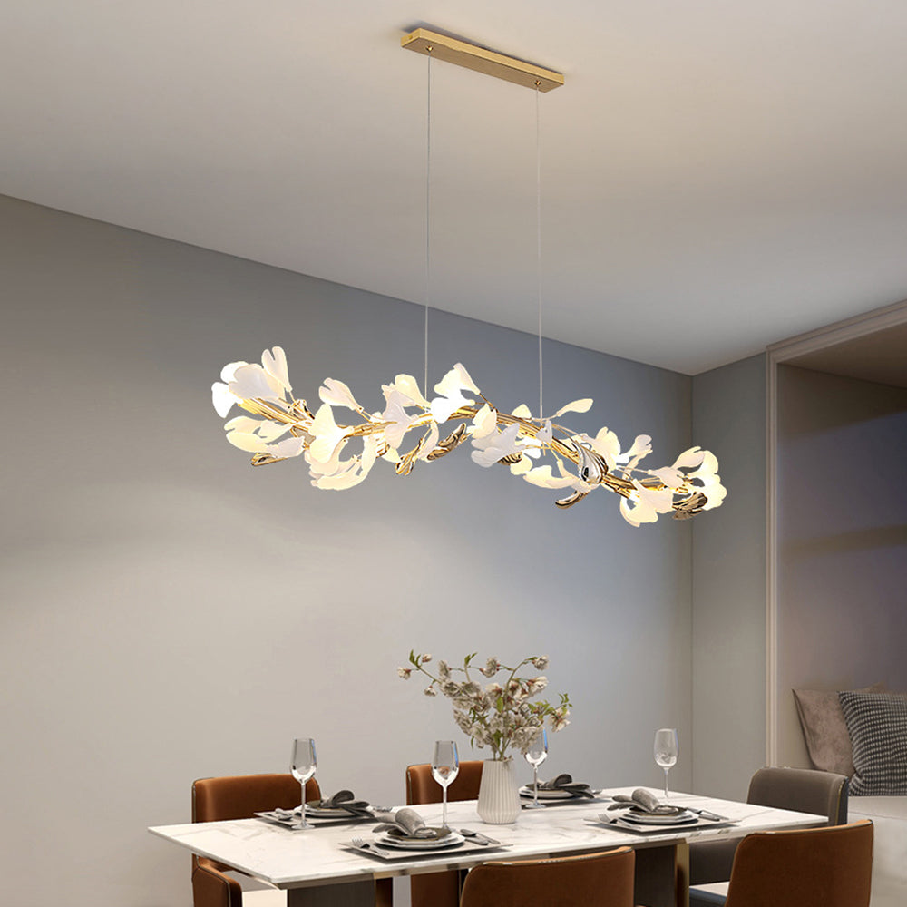 Olivia Modern Art Deco Metal & Ceramic Chandelier, Gold - Neutralighting