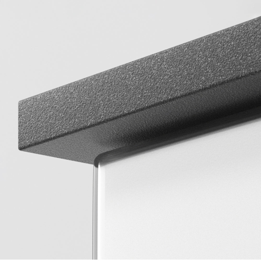 Ray Modern Minimalist Rectangular Metal Outdoor Wall Lamp, Black | ventumra