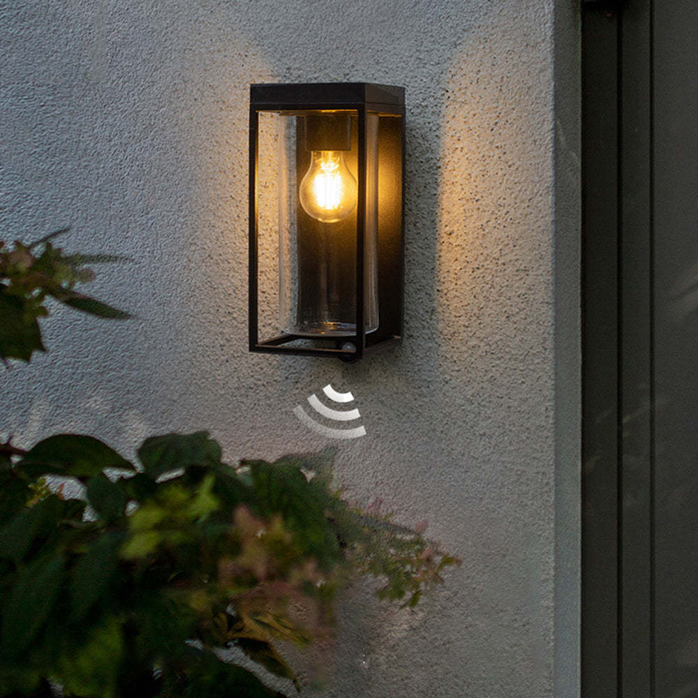 Ray Modern Rectangular Solar Waterproof Glass Outdoor Wall Lamp | ventumra