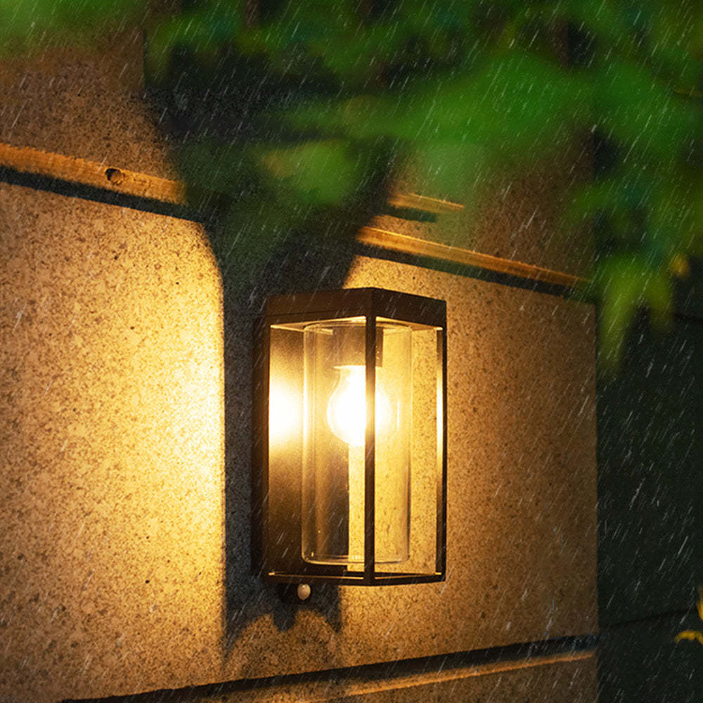 Ray Modern Rectangular Solar Waterproof Glass Outdoor Wall Lamp | ventumra