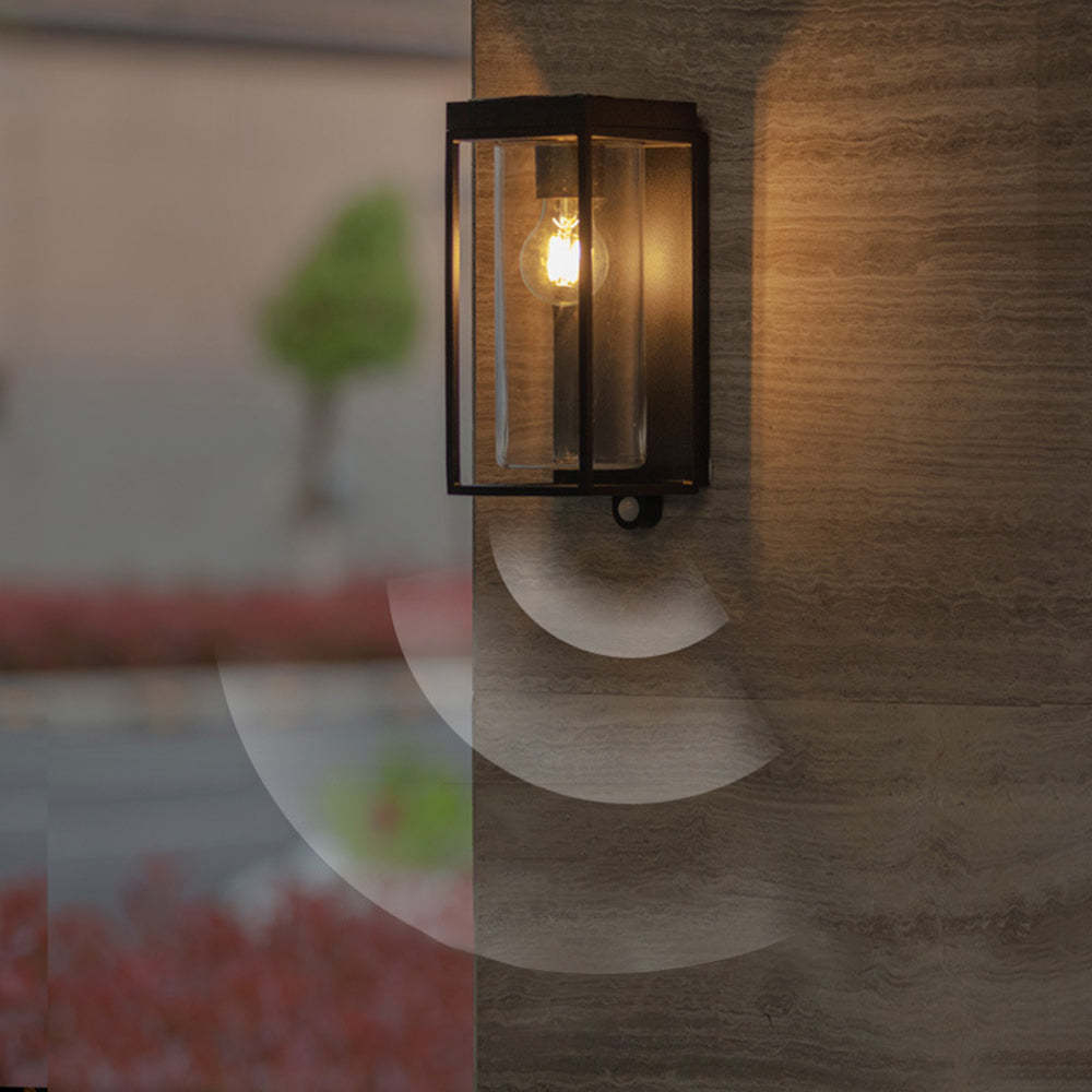 Ray Modern Rectangular Solar Waterproof Glass Outdoor Wall Lamp | ventumra