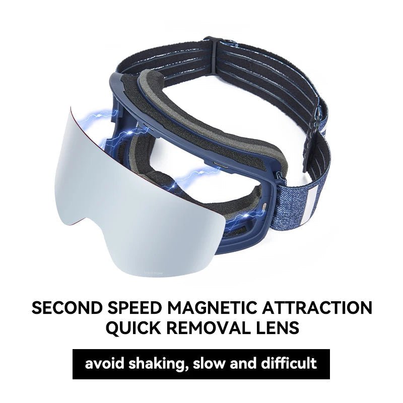 AeroNova Shift Magnetic Double Layer Ski Goggles — Anti-Fog Lenses, UV400 Protection