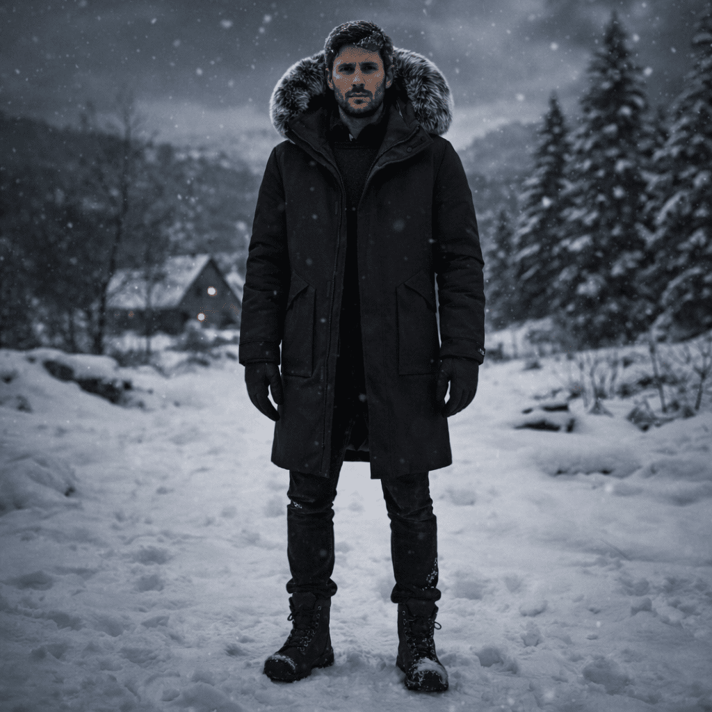 Evercrest Men’s Windproof Winter Parka — Warm Thermal Build, Durable Weather Shield