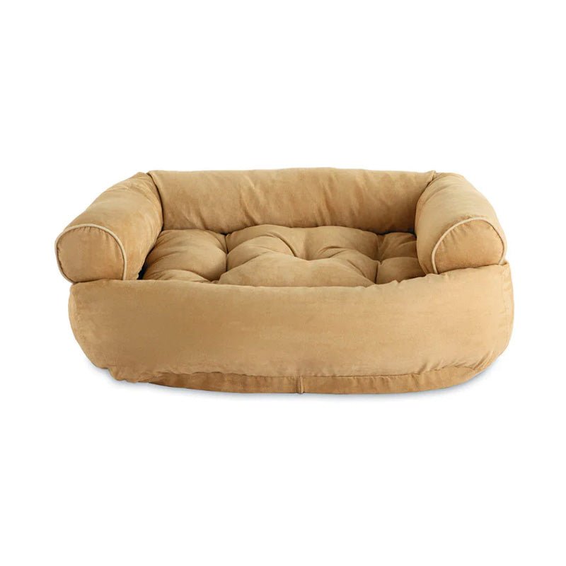 PawHaven ספת כלב אורתופדית עם שוליים גבוהים — עיצוב לתמיכה מוגבהת