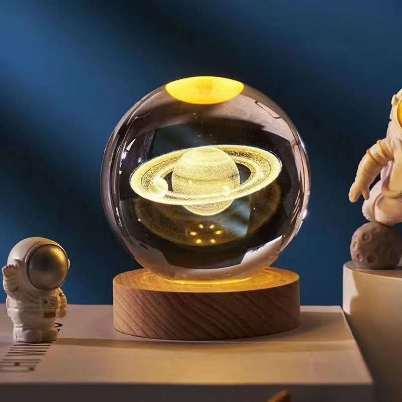 LuminaCrystal Aura 3D-LED-Nachtlicht — Funkelnder Kristallglanz, Stimmungsvolle Beleuchtung