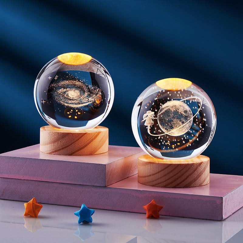 LuminaCrystal Aura 3D-LED-Nachtlicht — Funkelnder Kristallglanz, Stimmungsvolle Beleuchtung