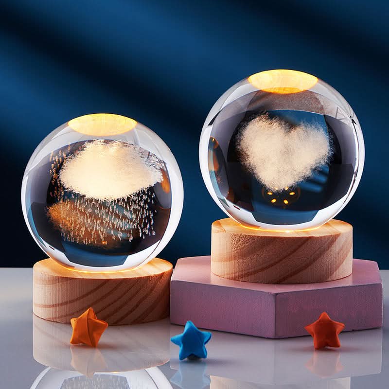 LuminaCrystal Aura 3D-LED-Nachtlicht — Funkelnder Kristallglanz, Stimmungsvolle Beleuchtung